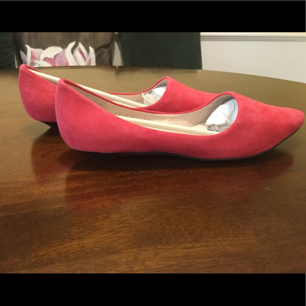 J. Jill Pink Suede Pumps - Pointed Toe Kitten Heel